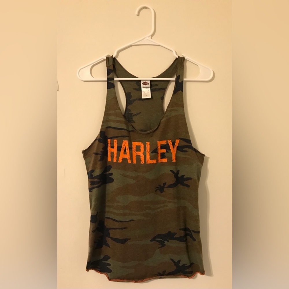 Harley Davidson Racerback Tank Camo Print